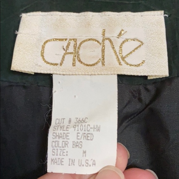 Green suede puffy shoulder gold buckle jacket M - Picture 7 of 10